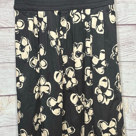 Marina Moscone Smocked Cotton Bustier Trendy Designer Lux Midi Dress Size 8 - Picture 10 of 16